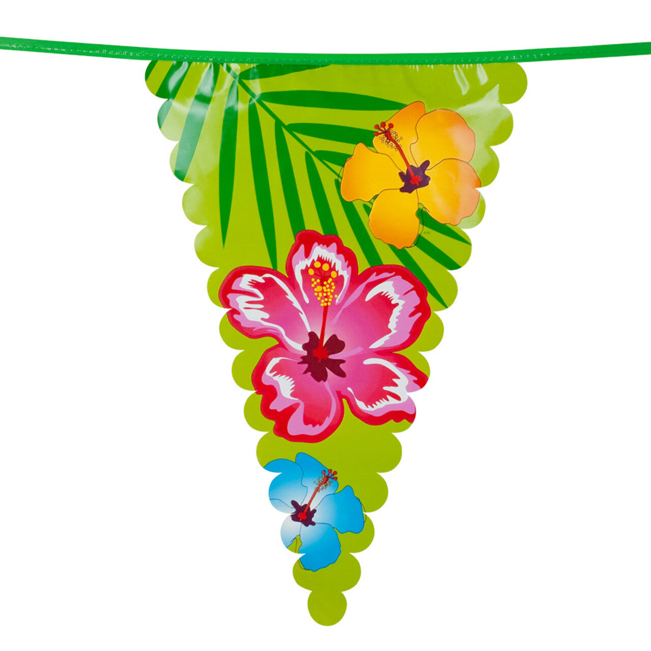 Op deze afbeelding zie je een Decoratie, van het merk Boland. Vlaggenlijn Met Grote Vlaggen Flowerparty Hibiscus