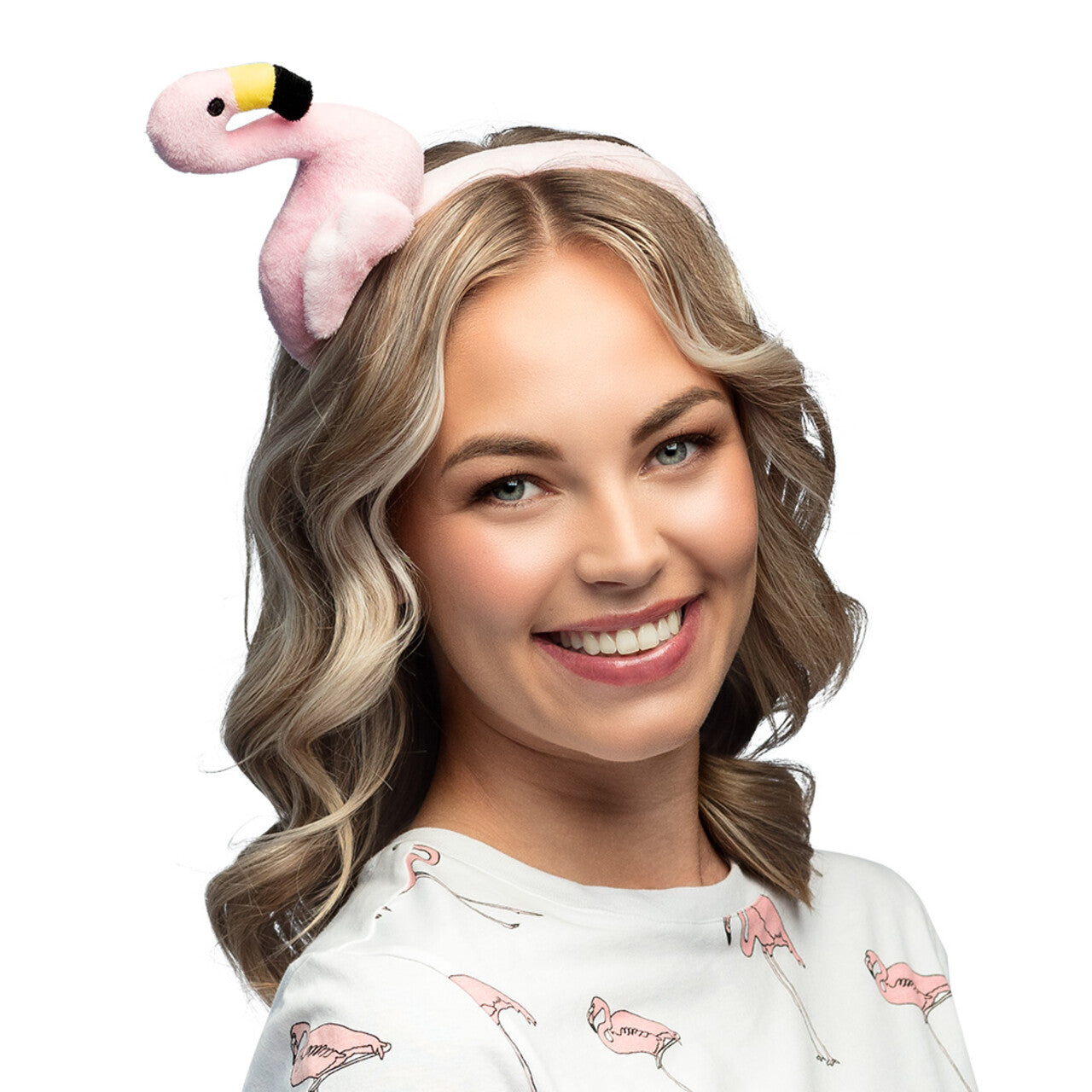 Op deze afbeelding zie je een Accessoires, van het merk Boland. Diadeem Flamingo Pluche