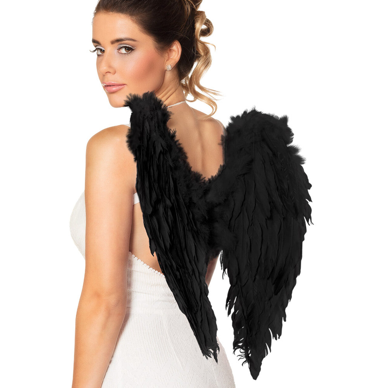 Op deze afbeelding zie je een Accessoires, van het merk Boland. Zwarte Engel Vleugels Dark Angel