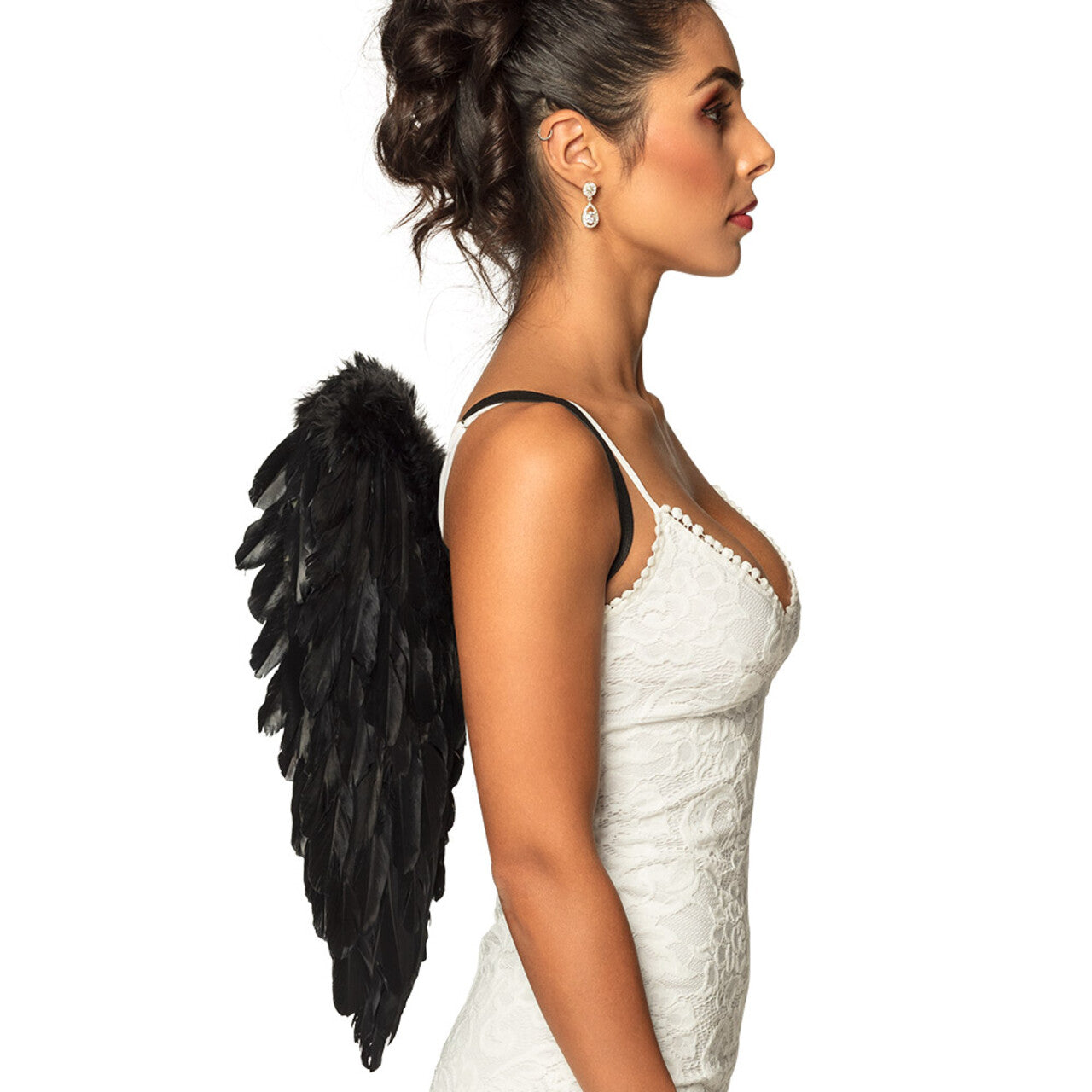Op deze afbeelding zie je een Accessoires, van het merk Boland. Zwarte Engel Vleugels Dark Angel
