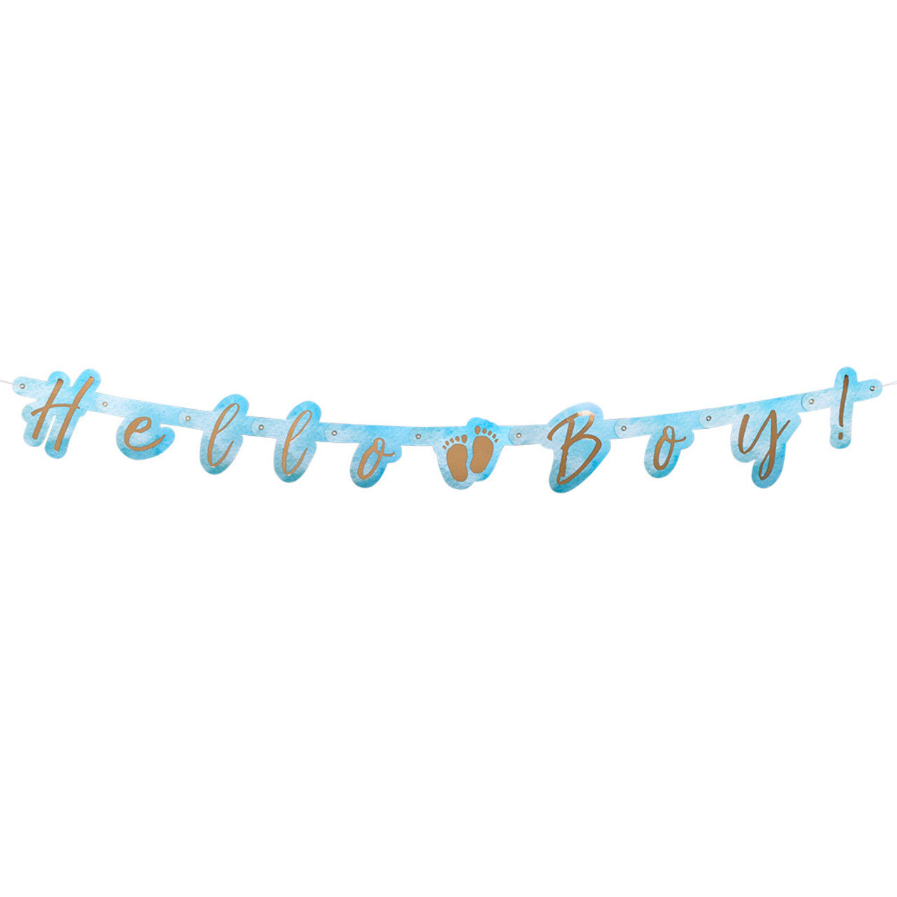 Op deze afbeelding zie je een Decoratie, van het merk Boland. Kartonnen Letterslinger Hello Boy!