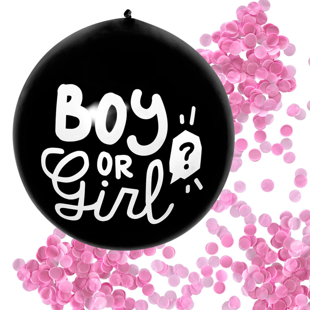 Op deze afbeelding zie je een Decoratie, van het merk Boland. Latex Ballon Boy Or Girl Met Roze Vulling
