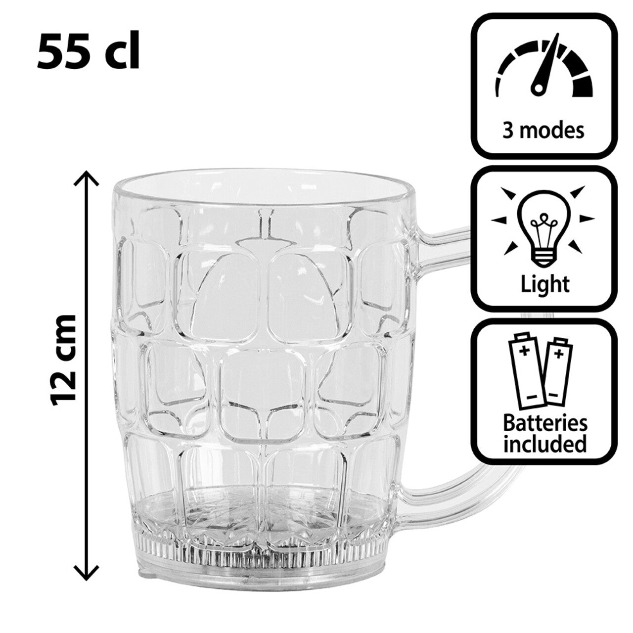 Op deze afbeelding zie je een Decoratie, van het merk Boland. Party Bierpul Met Licht Happy Beer