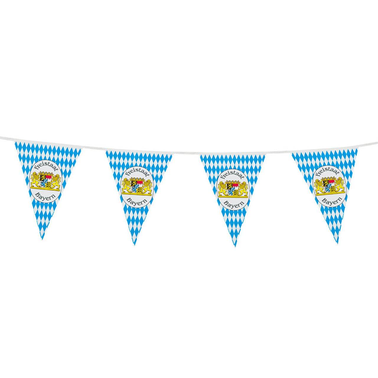 Op deze afbeelding zie je een Decoratie, van het merk Boland. Vlaggenlijn Freistaat Bayern Oktoberfest