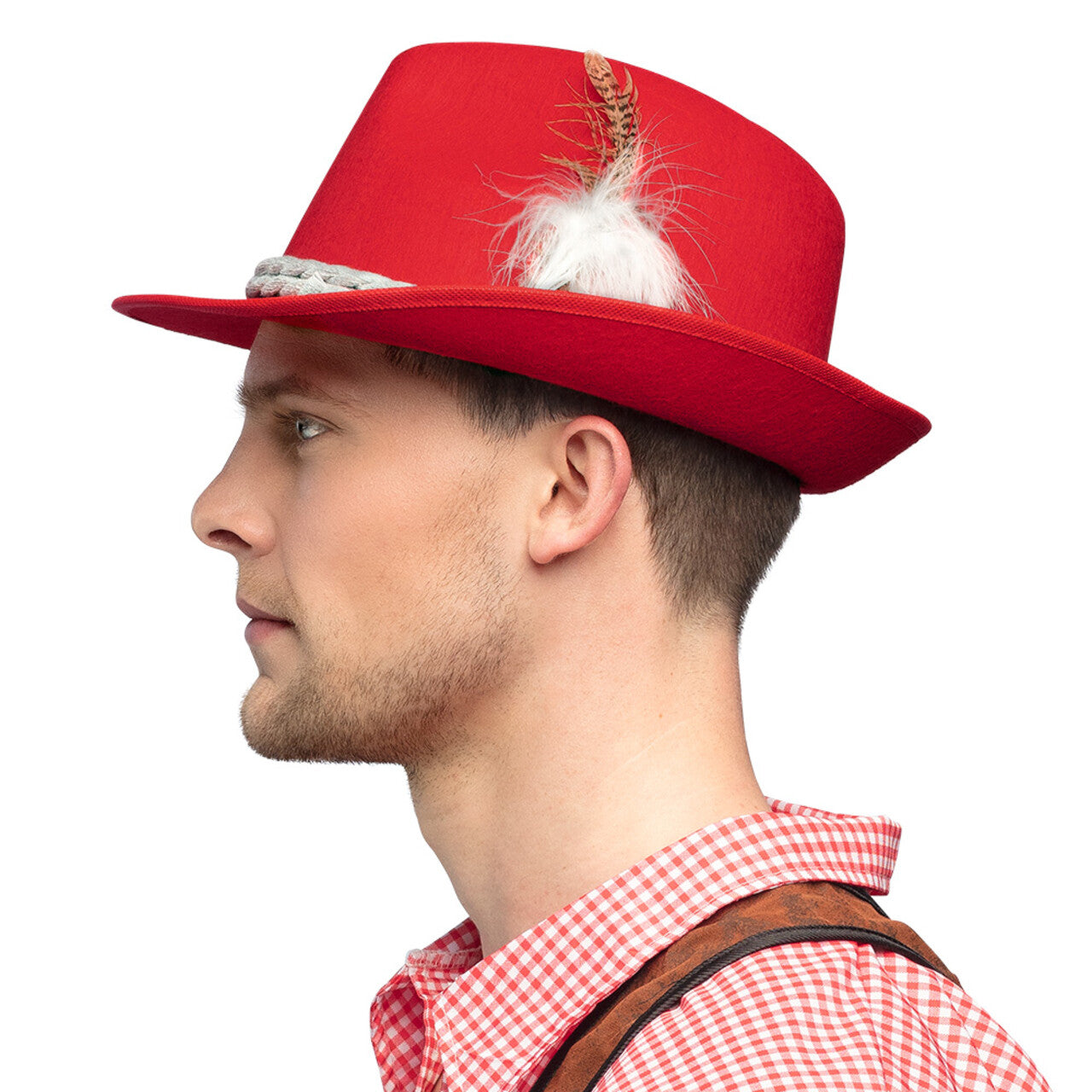 Op deze afbeelding zie je een Accessoires, van het merk Boland. Hoed Hansl Rood