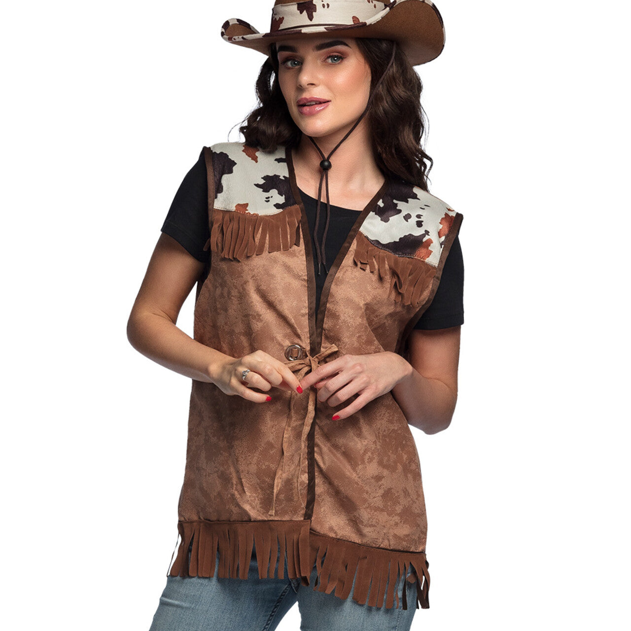 Op deze afbeelding zie je een Kostuums, van het merk Boland. Wild West Wendy Vest Vrouw