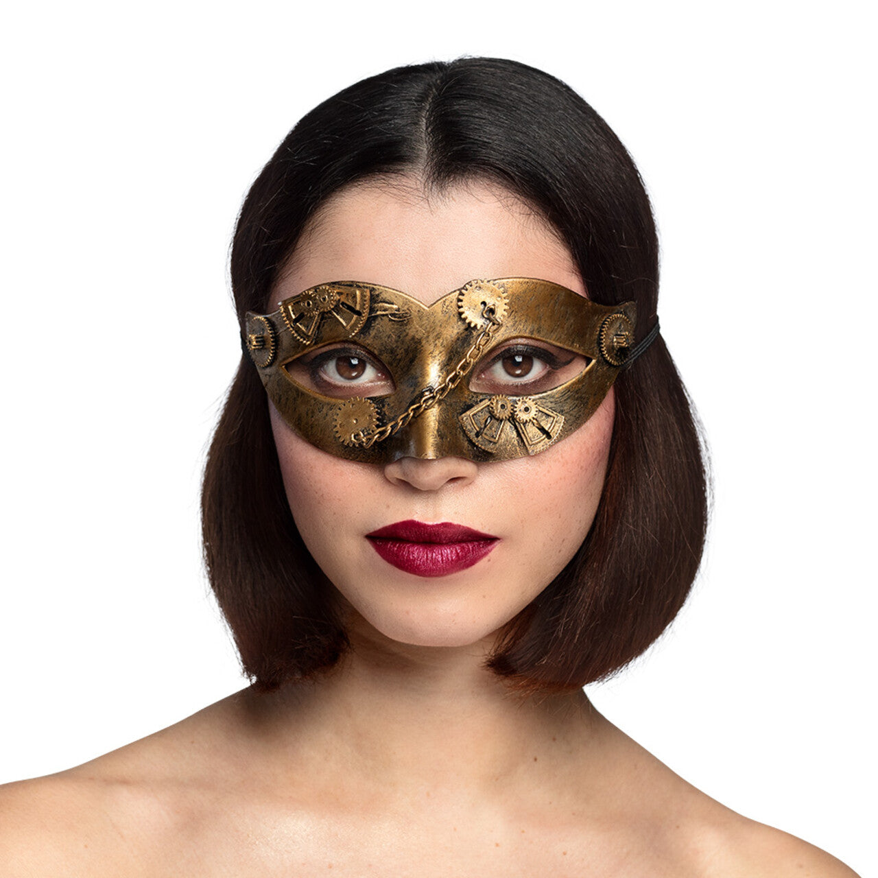 Op deze afbeelding zie je een Accessoires, van het merk Boland. Gearpunk Futuristisch Oogmasker