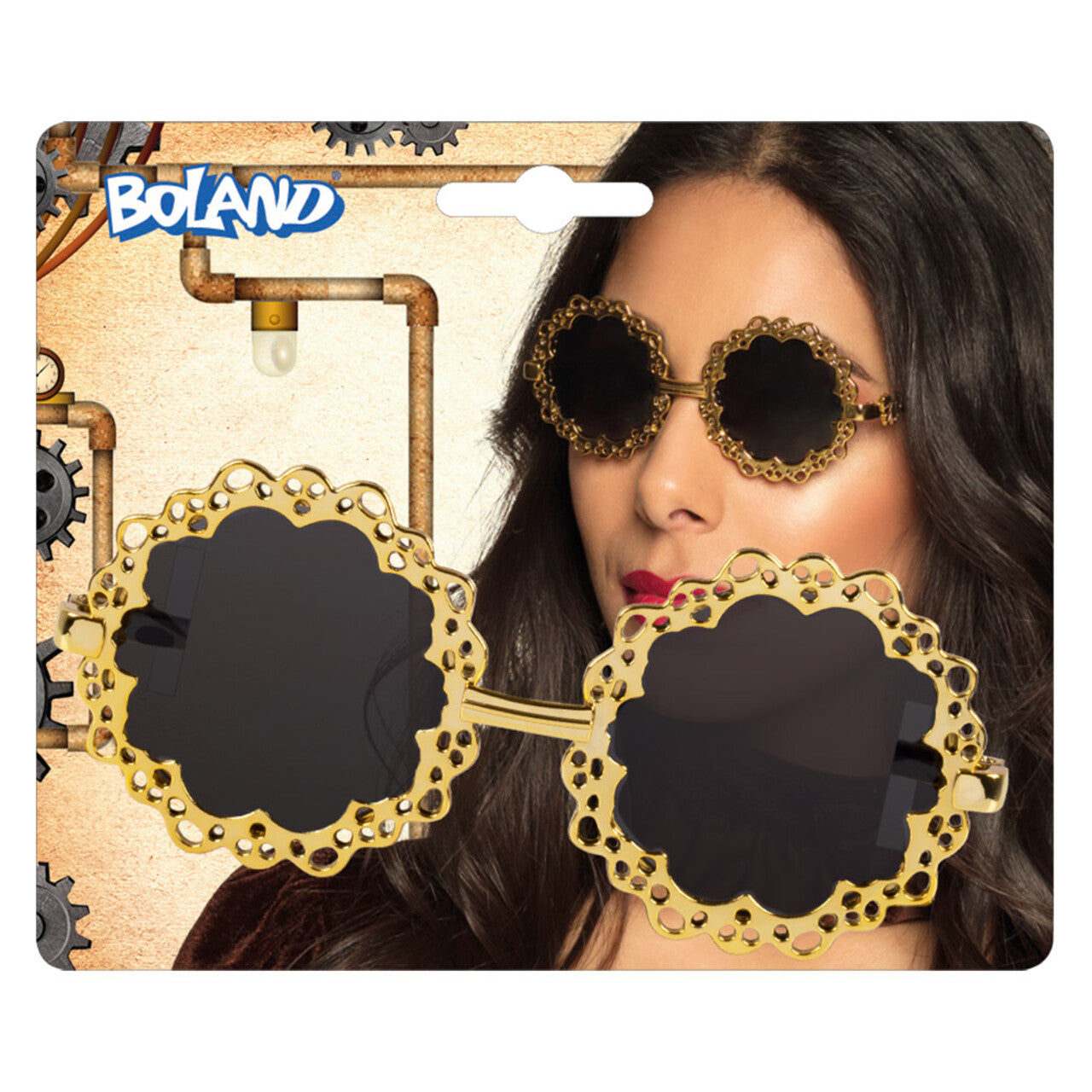 Op deze afbeelding zie je een Accessoires, van het merk Boland. Klassieke Steampunk Bril