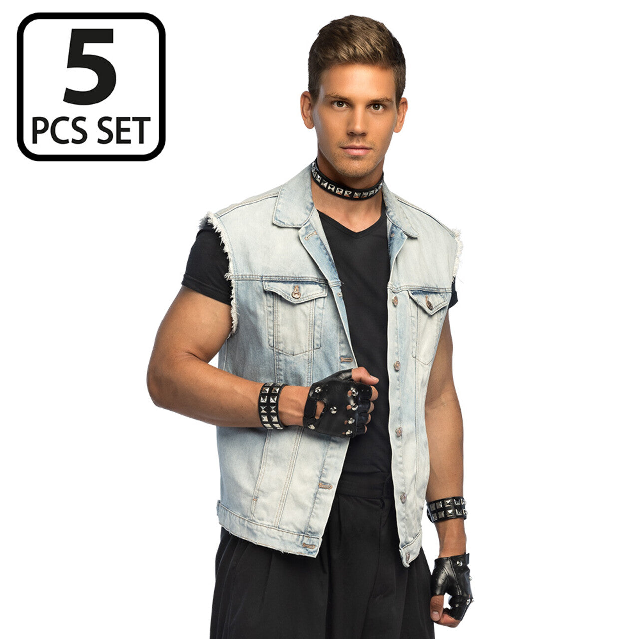 Op deze afbeelding zie je een Accessoires, van het merk Boland. Accessoire Set Punker / Biker