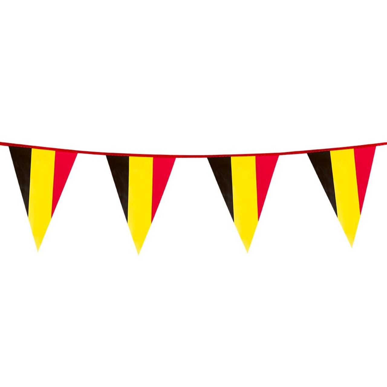 Op deze afbeelding zie je een Decoratie, van het merk Boland. Pe Vlaggenlijn België Zwart Geel Rood
