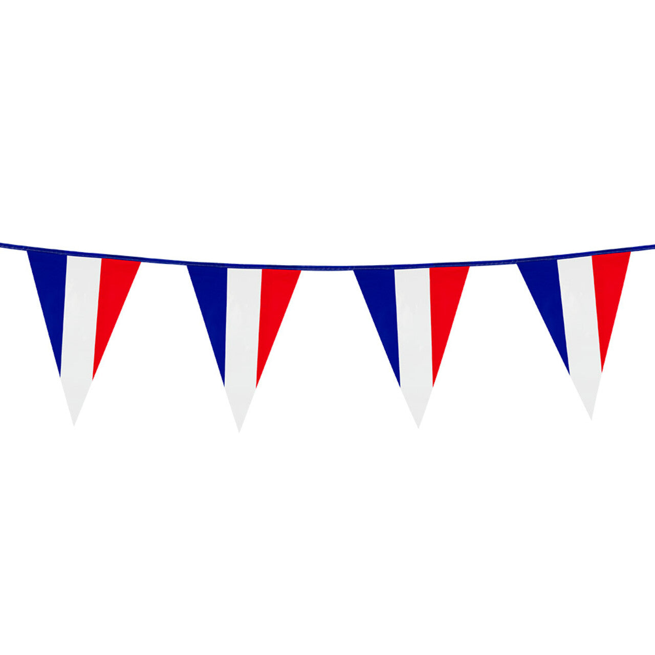 Op deze afbeelding zie je een Decoratie, van het merk Boland. Pe Vlaggenlijn Frankrijk Blauw Wit Rood