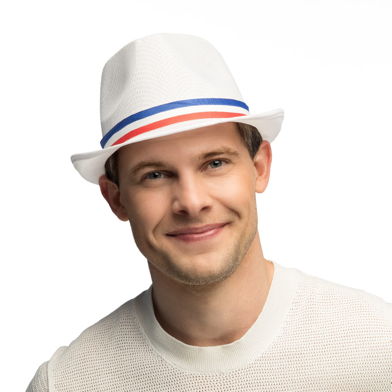 Op deze afbeelding zie je een Accessoires, van het merk Boland. Hoed Wit Frankrijk