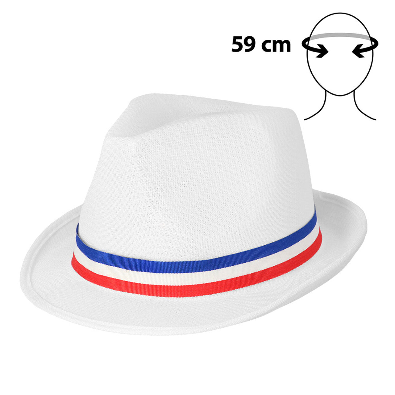 Op deze afbeelding zie je een Accessoires, van het merk Boland. Hoed Wit Frankrijk