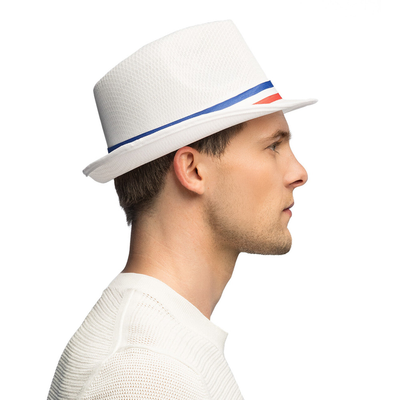 Op deze afbeelding zie je een Accessoires, van het merk Boland. Hoed Wit Frankrijk