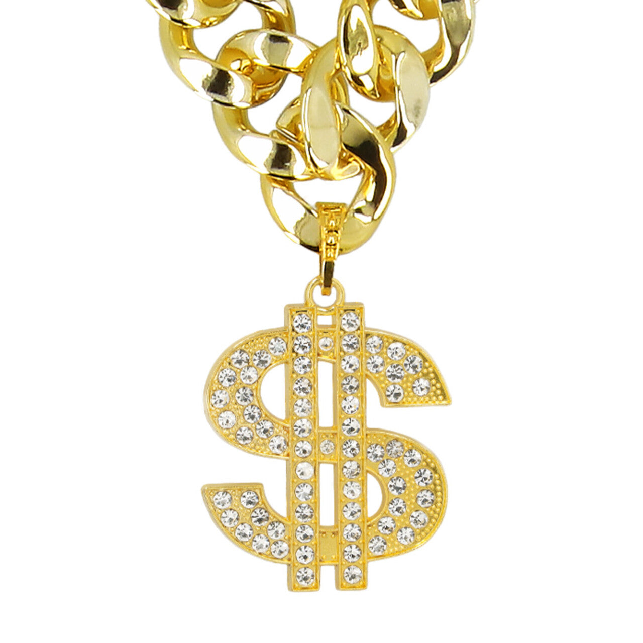 Op deze afbeelding zie je een Accessoires, van het merk Boland. Dikke Gouden Ketting Dollar Memphis