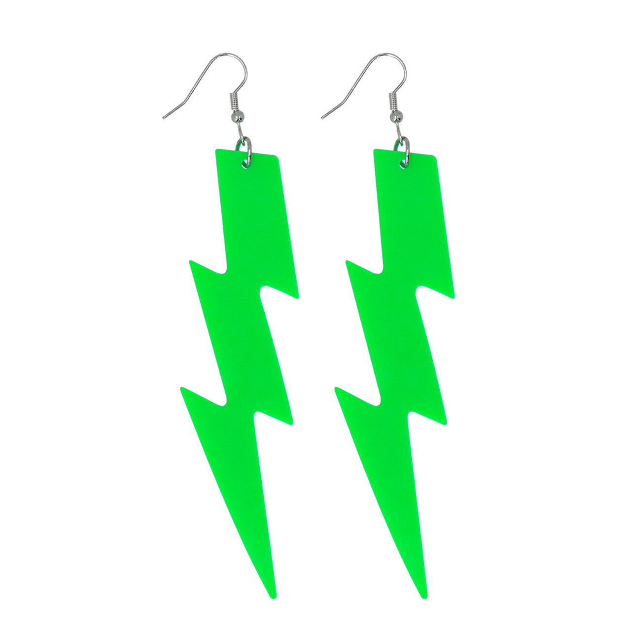 Op deze afbeelding zie je een Accessoires, van het merk Boland. Paar Oorbellen Flash Neongroen Uv