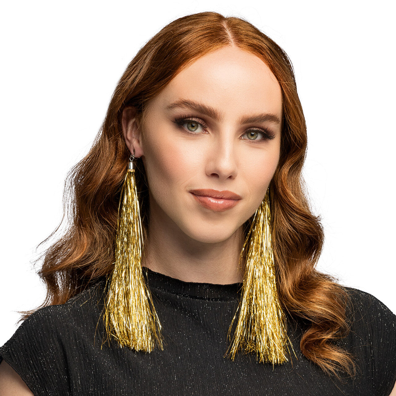 Op deze afbeelding zie je een Accessoires, van het merk Boland. Disco Flapper Oorbellen Festival Goud