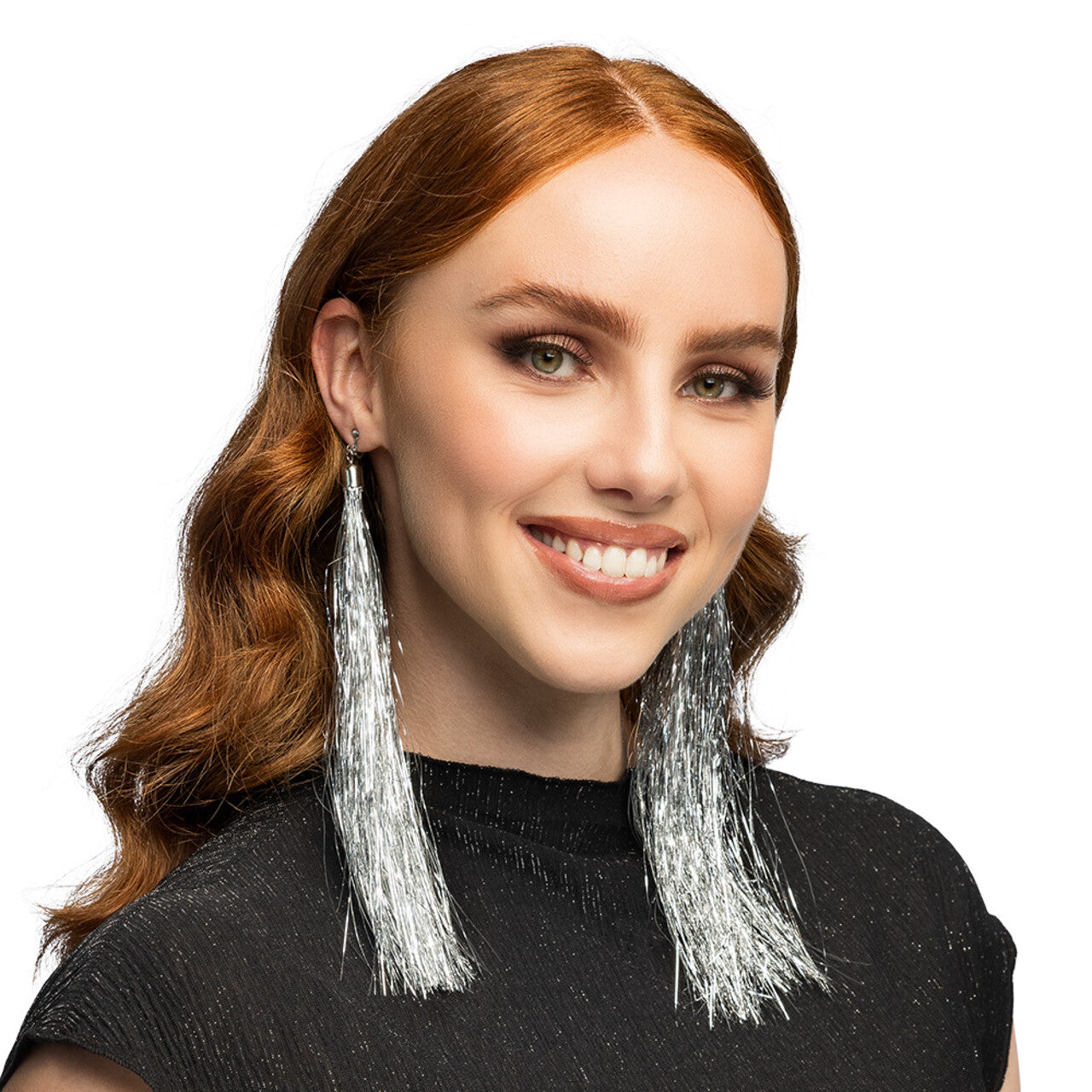 Op deze afbeelding zie je een Accessoires, van het merk Boland. Disco Flapper Oorbellen Festival Zilver