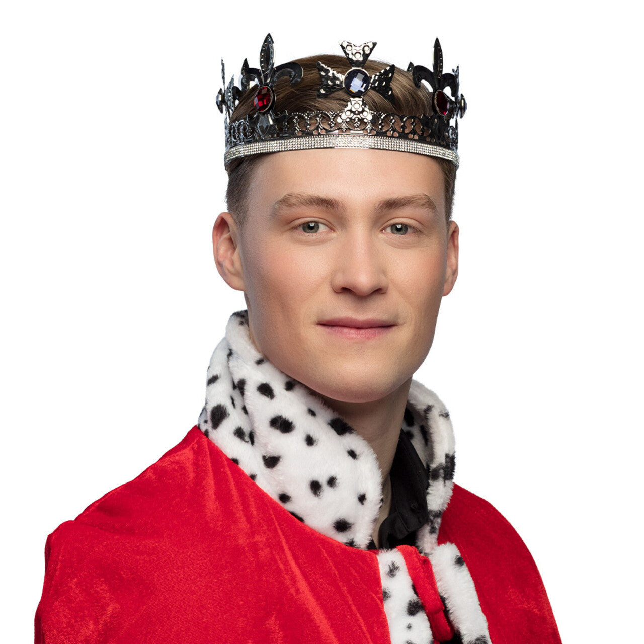 Op deze afbeelding zie je een Accessoires, van het merk Boland. Metalen Kroon Royal King Silverstone Zilver