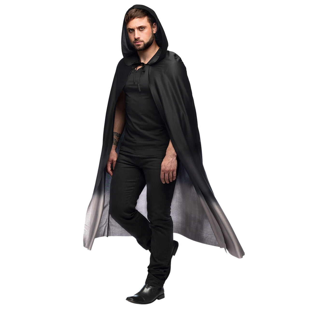 Op deze afbeelding zie je een Kostuums, van het merk Boland. Cape Fade In The Dark Zwart Grijs