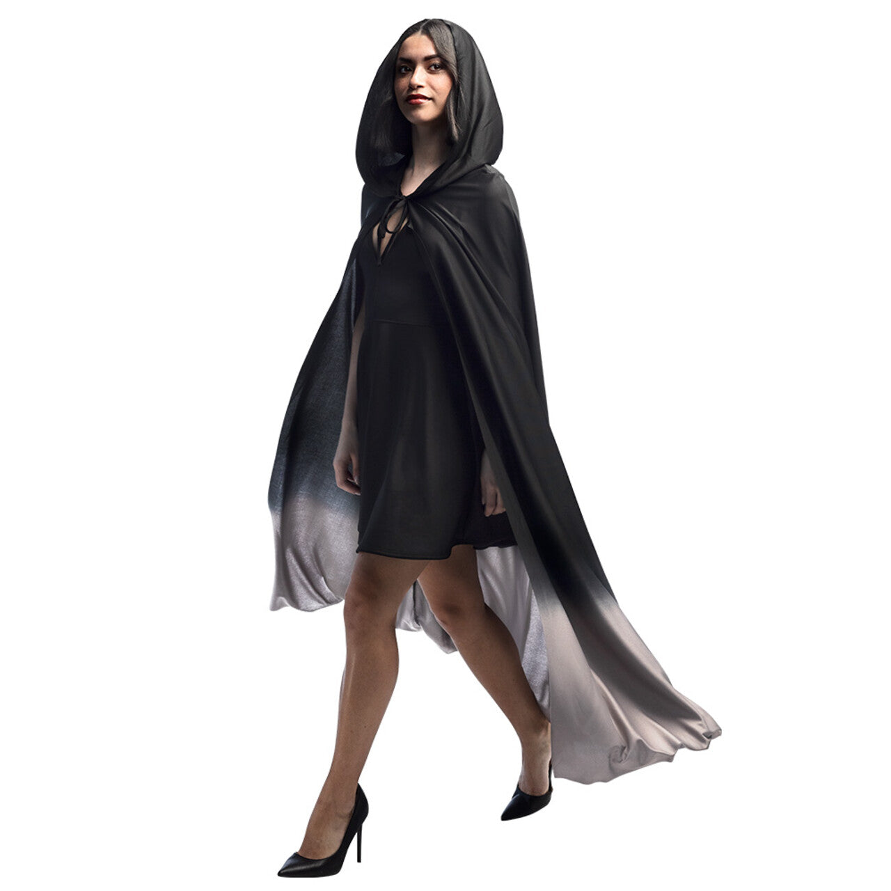 Op deze afbeelding zie je een Kostuums, van het merk Boland. Cape Fade In The Dark Zwart Grijs