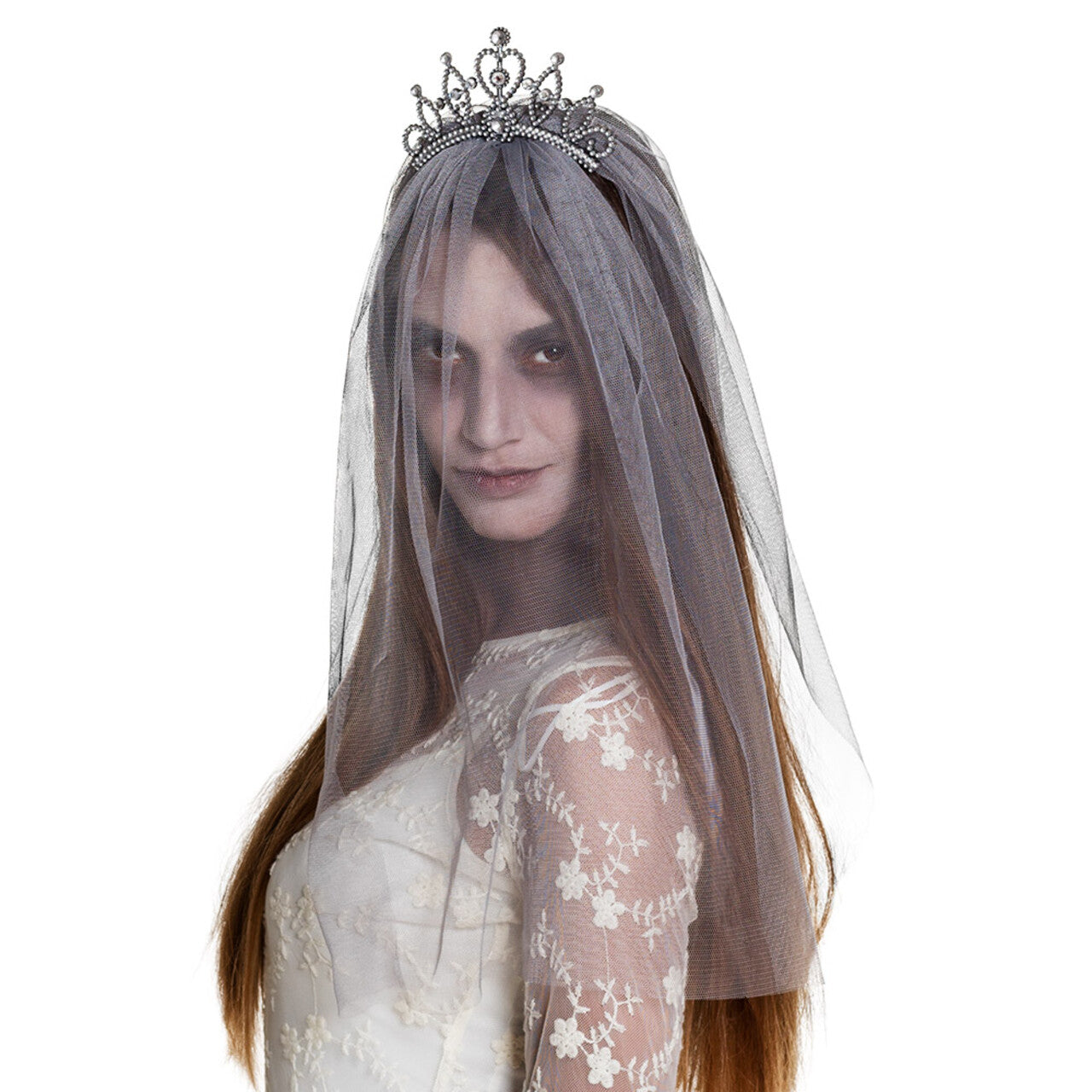 Op deze afbeelding zie je een Accessoires, van het merk Boland. Haarband Met Sluier Bruid Patty Prinses