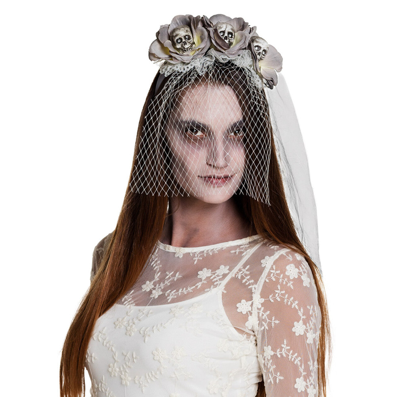 Op deze afbeelding zie je een Accessoires, van het merk Boland. Hoofdband Met Sluier En Bloemen Day Of The Bride
