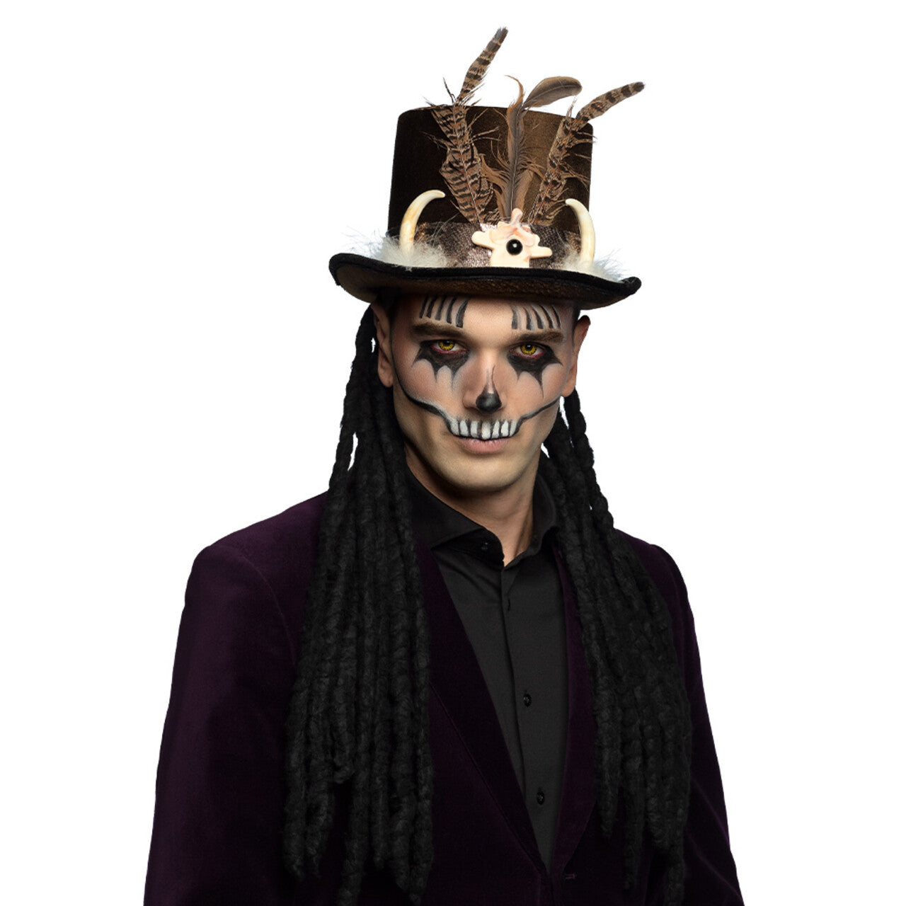 Op deze afbeelding zie je een Accessoires, van het merk Boland. Hoed Voodoo Buluku Met Rasta Vlechten