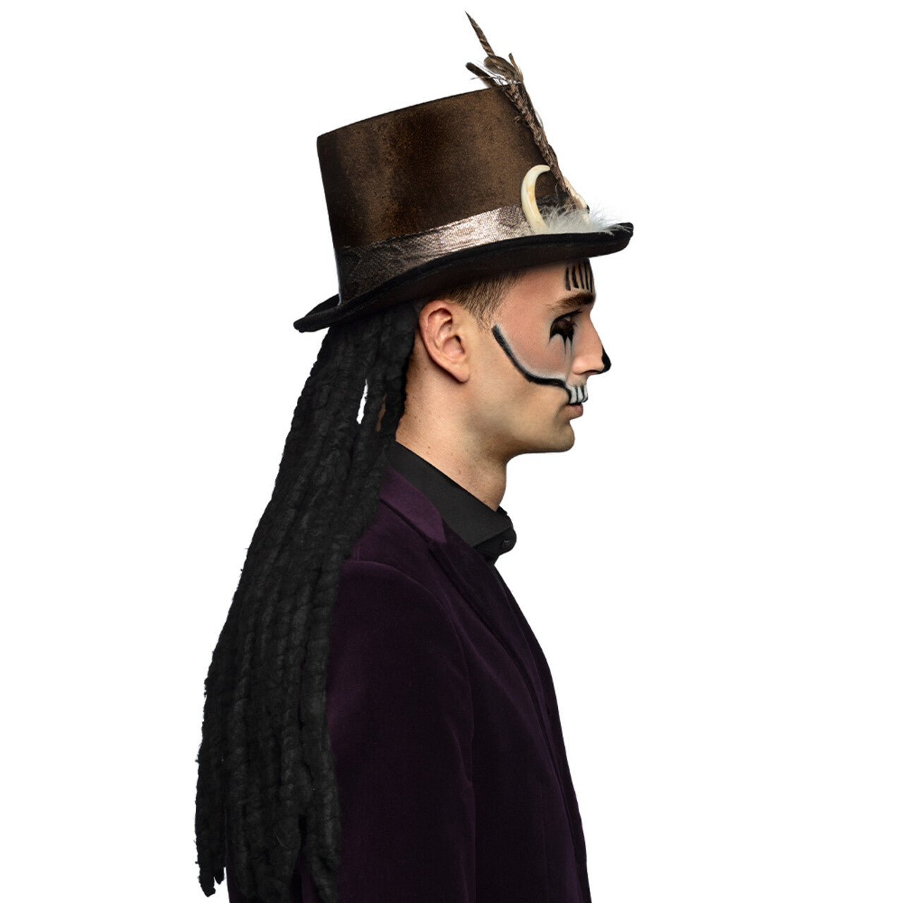 Op deze afbeelding zie je een Accessoires, van het merk Boland. Hoed Voodoo Buluku Met Rasta Vlechten