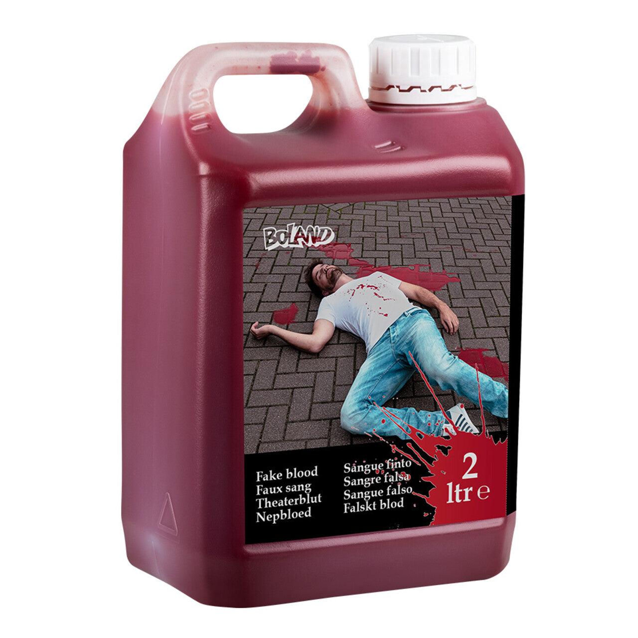 Op deze afbeelding zie je een Decoratie, van het merk Boland. Jerrycan Nepbloed Bloedbad
