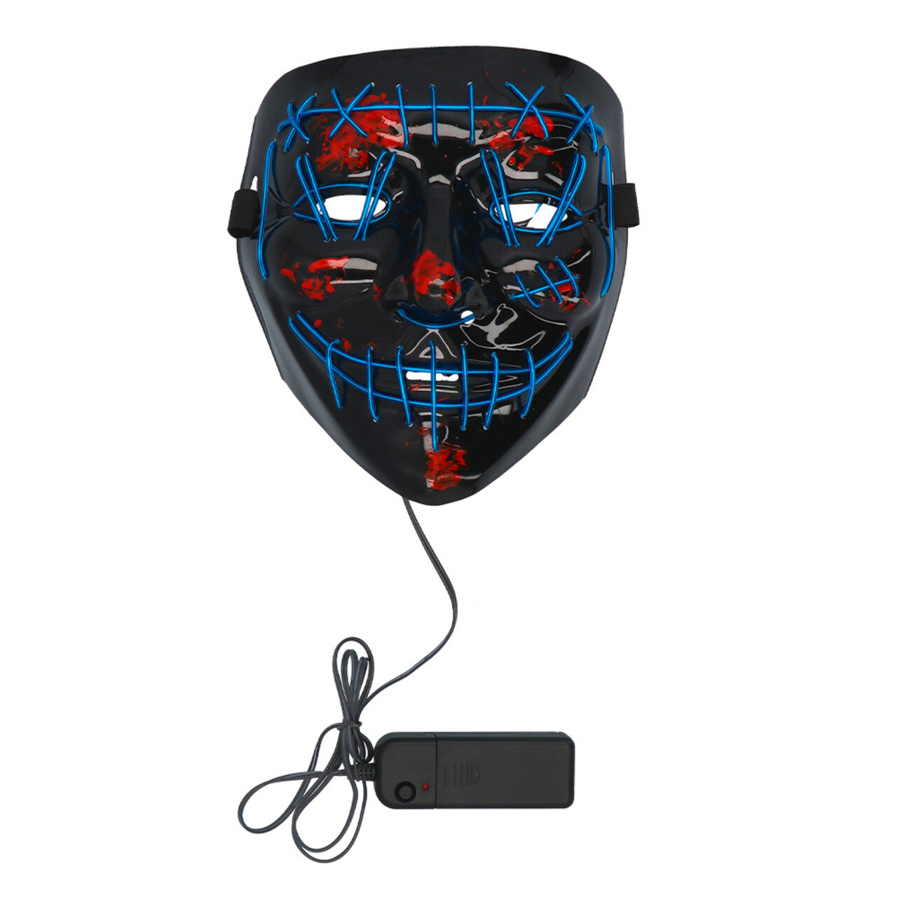 Op deze afbeelding zie je een Accessoires, van het merk Boland. Ledmasker Lightning Killer Smile Blauw