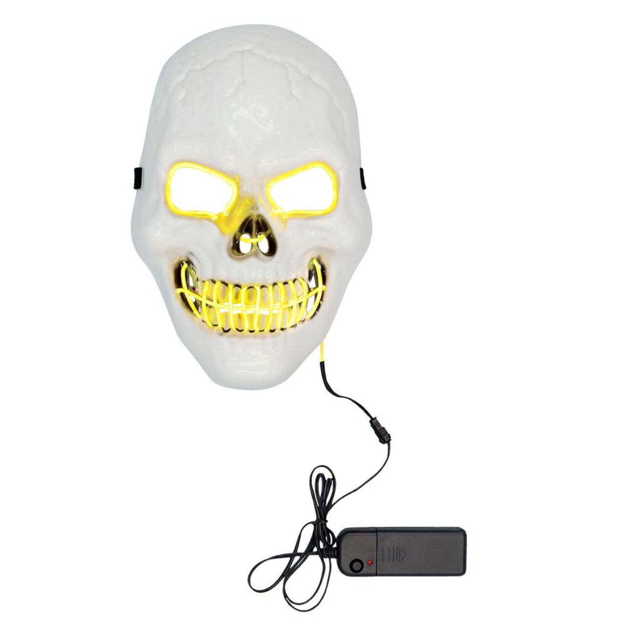 Op deze afbeelding zie je een Accessoires, van het merk Boland. Masker Met Licht Grijnzend Schedel