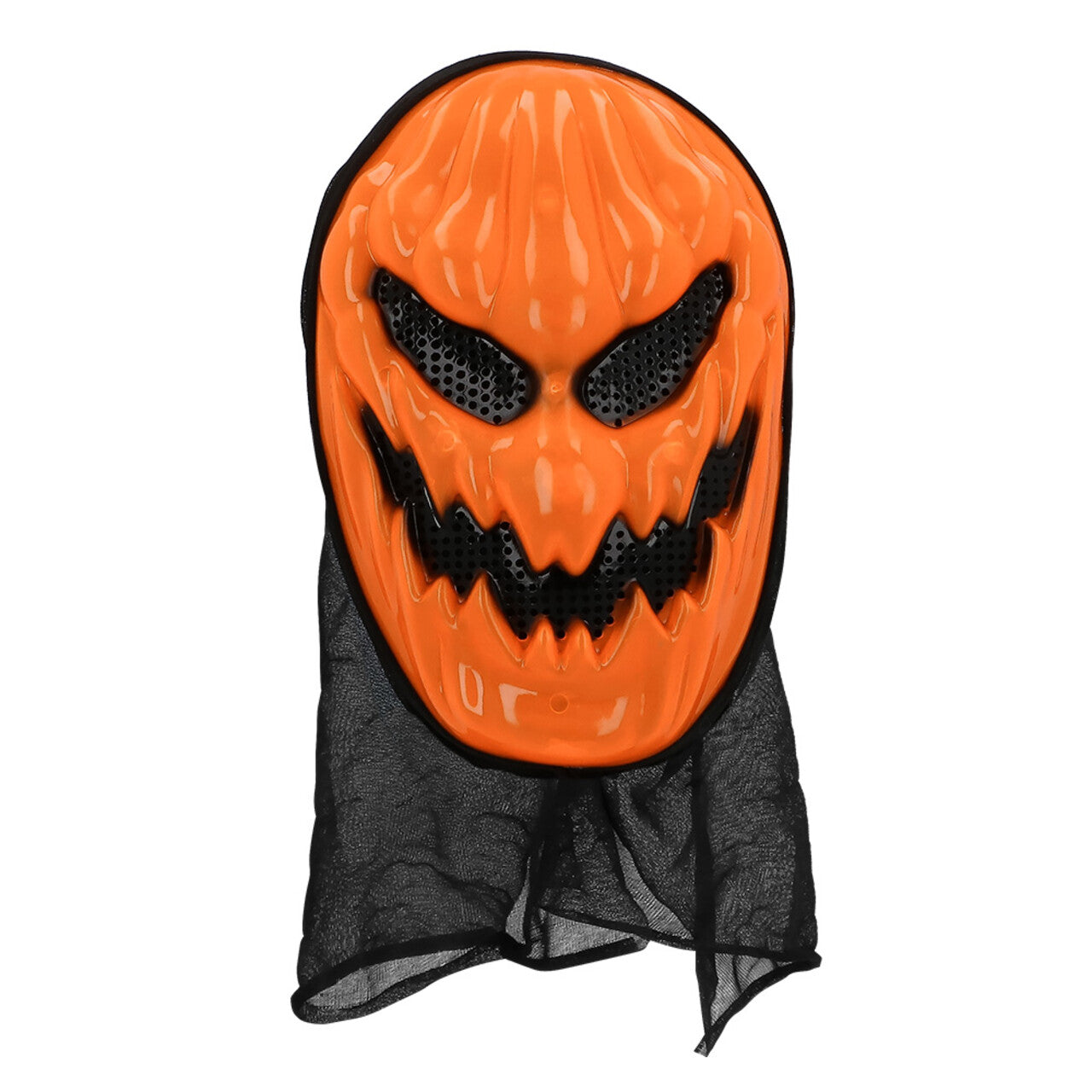 Op deze afbeelding zie je een Accessoires, van het merk Boland. Masker Creepy Pompoen Met Kap