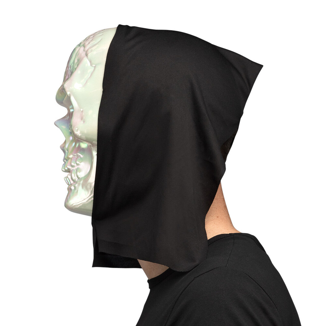 Op deze afbeelding zie je een Accessoires, van het merk Boland. Masker Met Kap Parel Glans Schedel