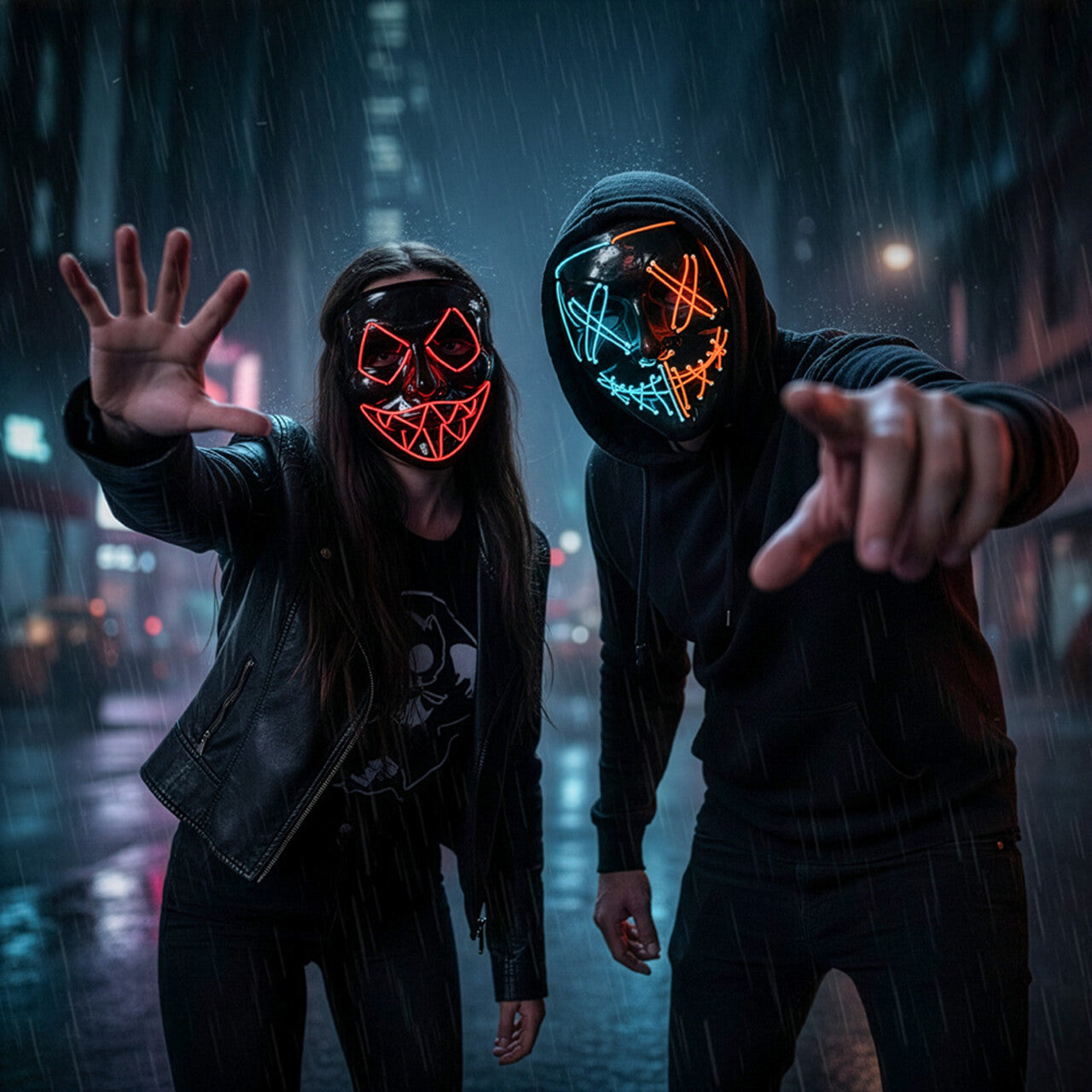 Op deze afbeelding zie je een Accessoires, van het merk Boland. Masker Met Licht Killer Smile