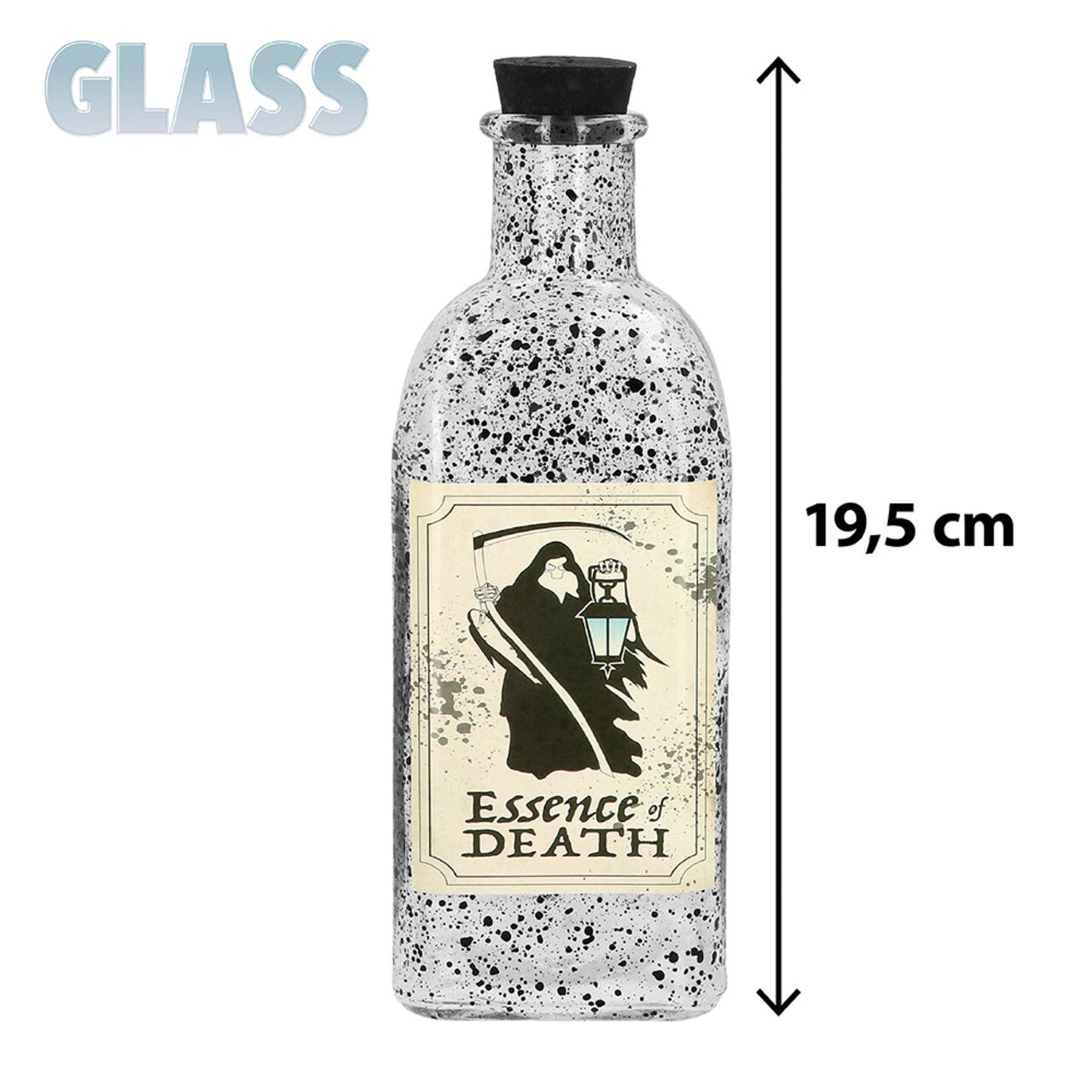 Op deze afbeelding zie je een Decoratie, van het merk Boland. Glazen Flesje Heksengif Essence Of Death
