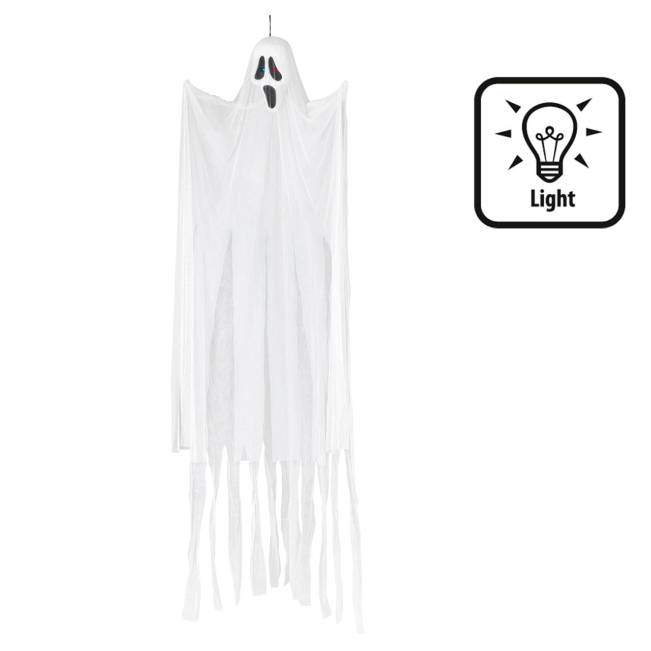 Op deze afbeelding zie je een Decoratie, van het merk Boland. Hangdecoratie White Ghost Met Licht