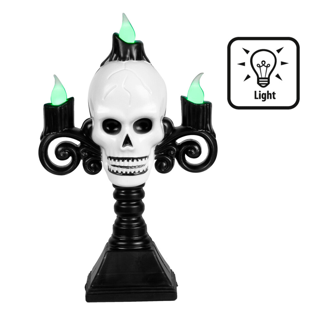 Op deze afbeelding zie je een Decoratie, van het merk Boland. Kandelaar Schedel Met Licht