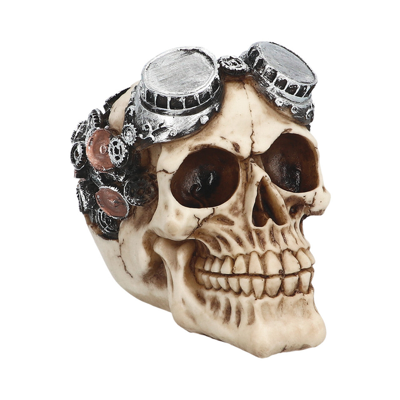 Op deze afbeelding zie je een Decoratie, van het merk Boland. Steampunk Tijdreiziger Skull Decoratie