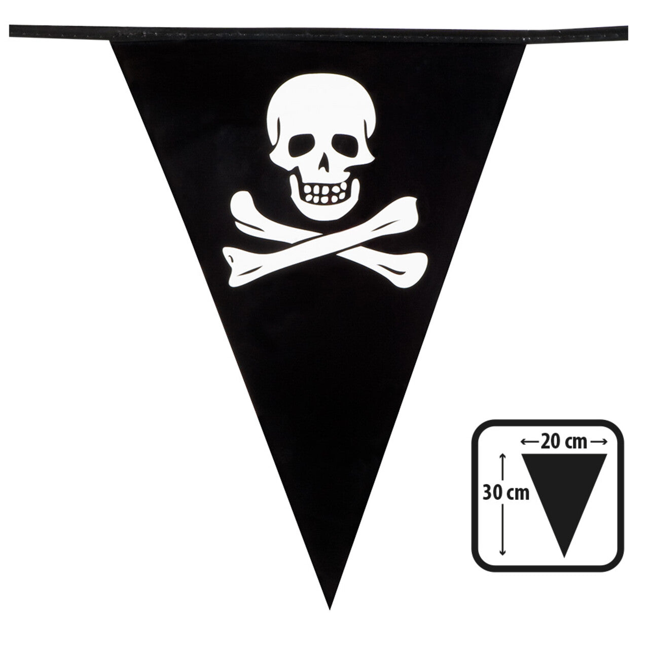 Op deze afbeelding zie je een Decoratie, van het merk Boland. Vlaggenlijn Piraten Feest 6 Meter