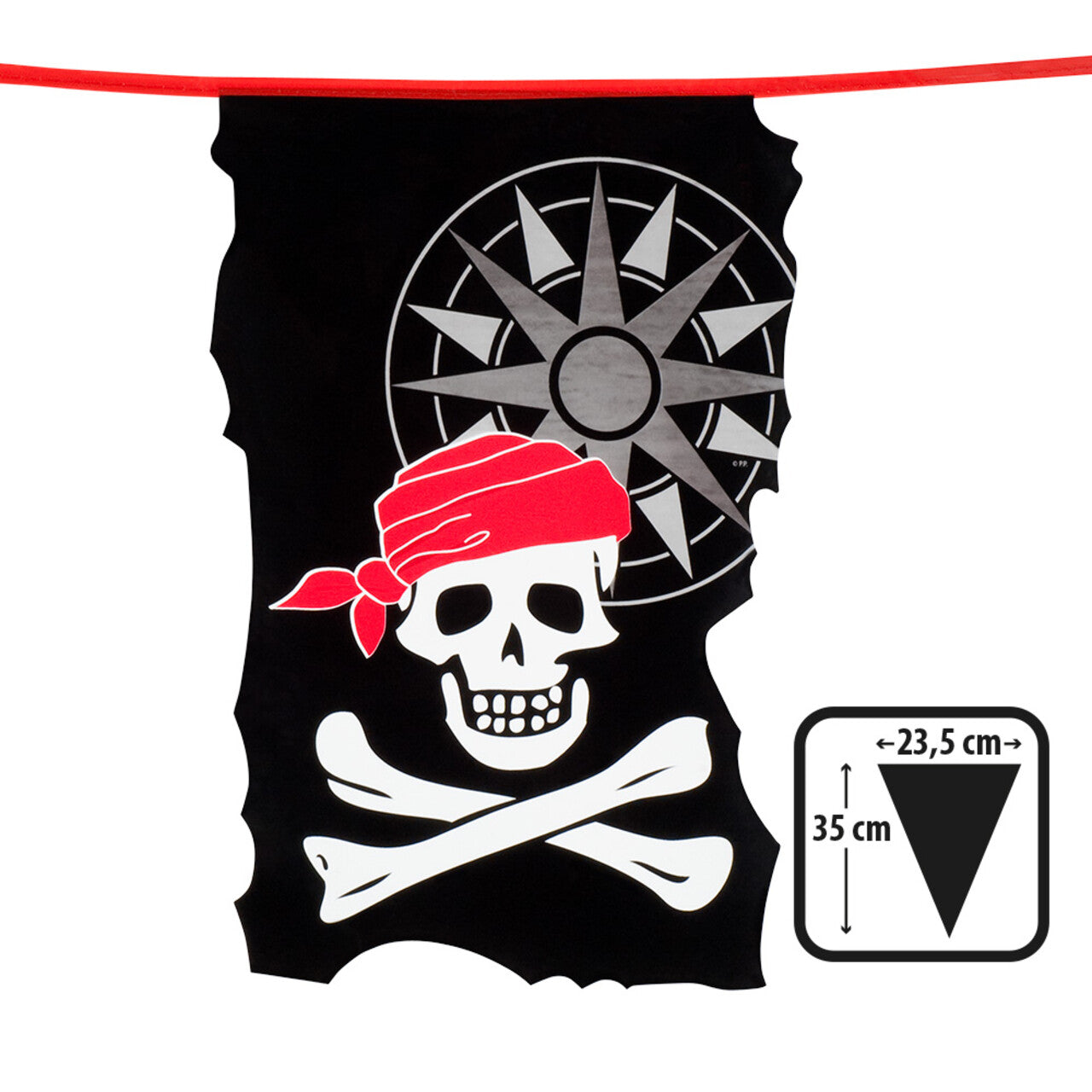 Op deze afbeelding zie je een Decoratie, van het merk Boland. Vlaggenlijn Piraat Kompas 10 Meter