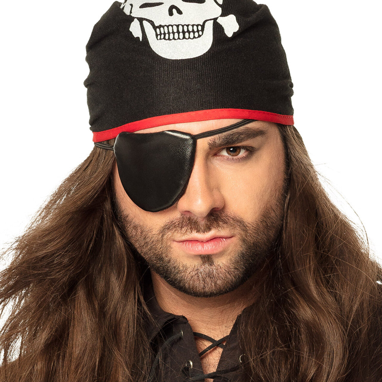 Op deze afbeelding zie je een Accessoires, van het merk Boland. Bandana Piraat Thomas Met Ooglapje