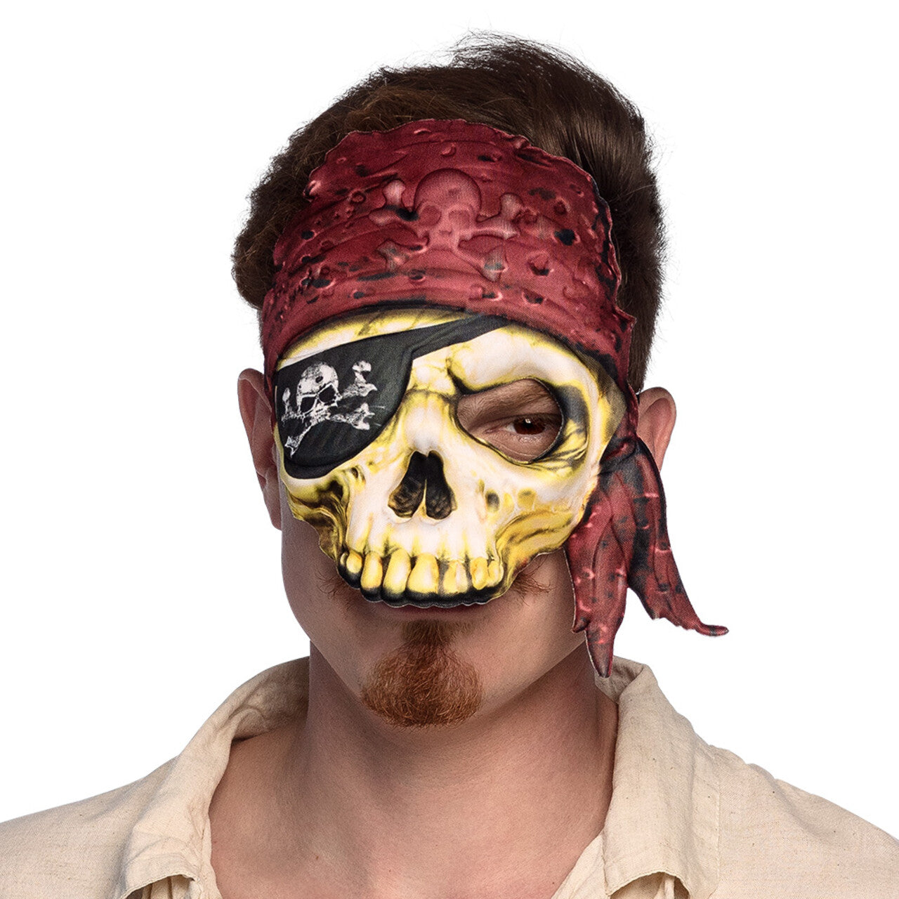 Op deze afbeelding zie je een Accessoires, van het merk Boland. Masker Piraatje Scare Bones