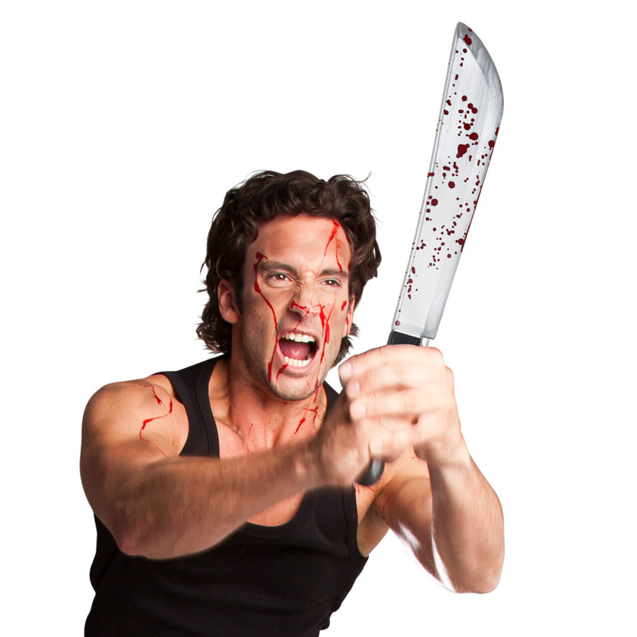 Op deze afbeelding zie je een Accessoires, van het merk Boland. Horror Machete 53 Cm