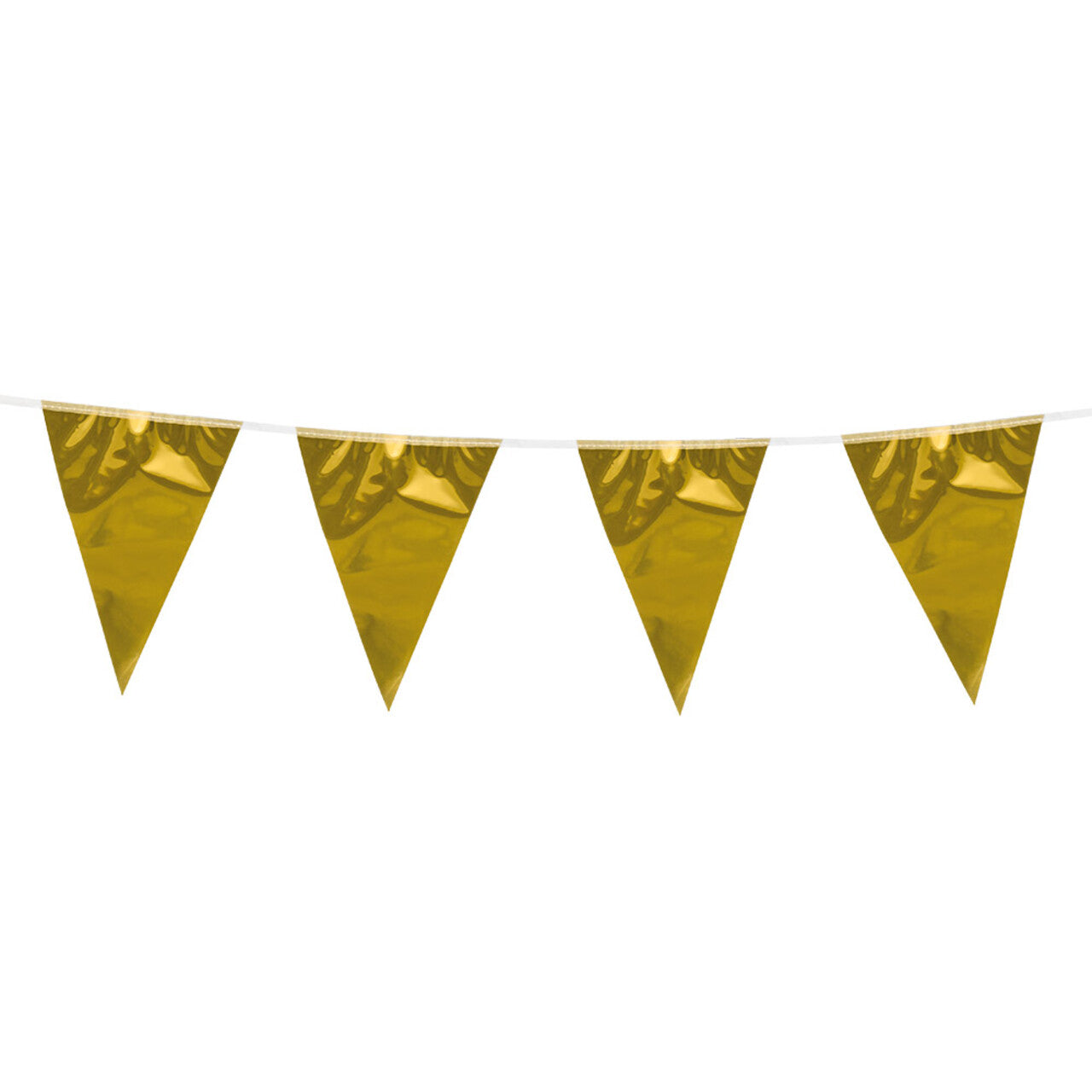 Op deze afbeelding zie je een Decoratie, van het merk Boland. Perfect Gold Party Metallic Vlaggenlijn Goud