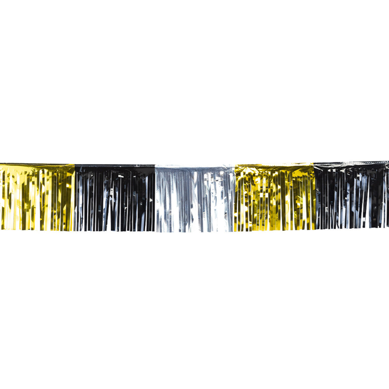Op deze afbeelding zie je een Decoratie, van het merk Boland. Metallic Franje Slinger Goud / Zilver / Zwart