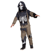 Op deze afbeelding zie je een Kostuums, van het merk Boland. Enge Zombie Skelet Kind Kostuum