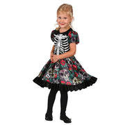 Op deze afbeelding zie je een Kostuums, van het merk Boland. Skelet Carla Calavera Meisje Kostuum