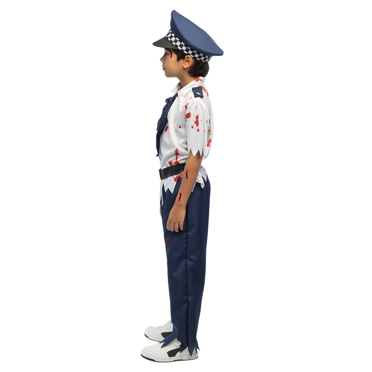 Op deze afbeelding zie je een Kostuums, van het merk Boland. Zombie Politie Agent Kind Kostuum