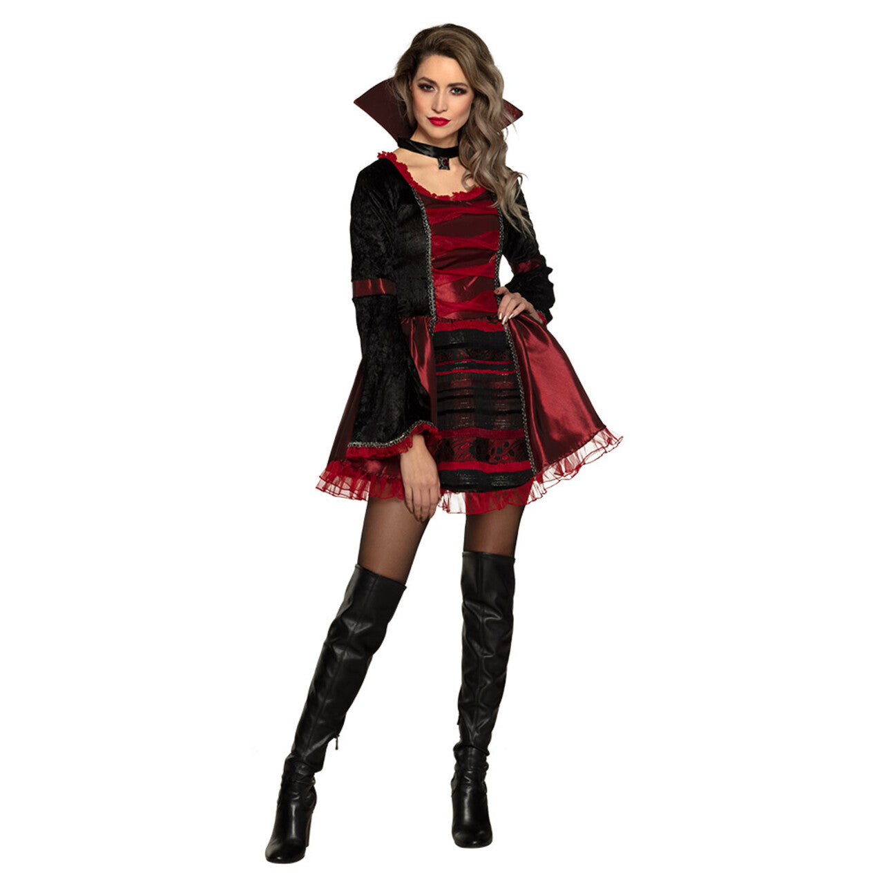 Op deze afbeelding zie je een Kostuums, van het merk Boland. Lady Vamp Valentina Vrouw Kostuum